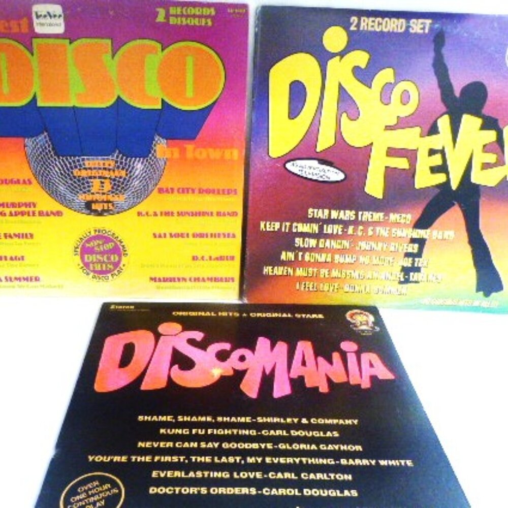 3x DISCO LP Disco Mania TV-DISC 74004 Tee Vee BEST of DISCO TA-1059 DISCO FEVER